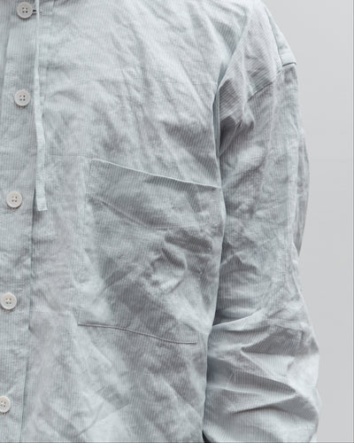 Colbo Hooded Shirt, Blue Pinstripe