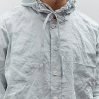 Colbo Hooded Shirt, Blue Pinstripe