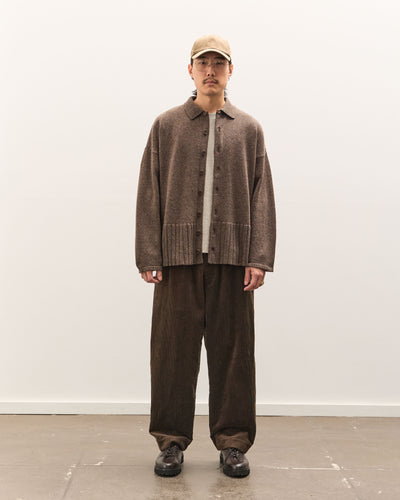 Colbo Knit Cardigan Polo Unisex, Heather Brown