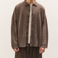 Colbo Knit Cardigan Polo Unisex, Heather Brown