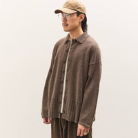 Colbo Knit Cardigan Polo Unisex, Heather Brown