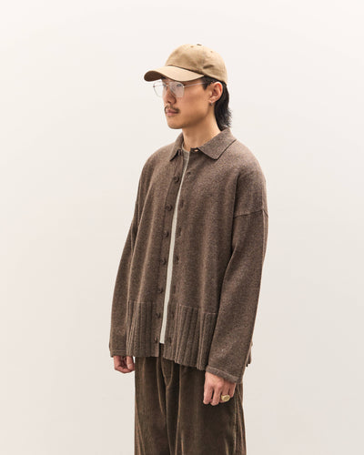 Colbo Knit Cardigan Polo Unisex, Heather Brown