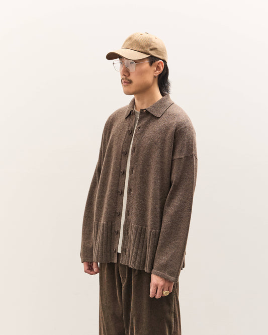 Colbo Knit Cardigan Polo Unisex, Heather Brown