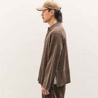 Colbo Knit Cardigan Polo Unisex, Heather Brown