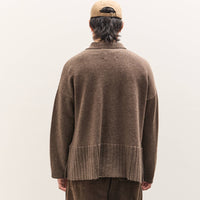 Colbo Knit Cardigan Polo Unisex, Heather Brown