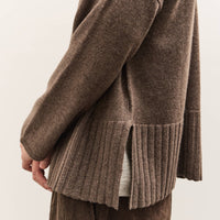 Colbo Knit Cardigan Polo Unisex, Heather Brown