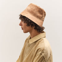 Colbo Leather Bucket Hat, Distressed Beige