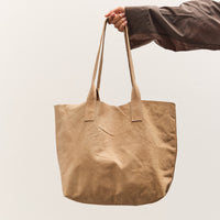 Colbo Leather Tote, Distressed Beige
