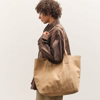 Colbo Leather Tote, Distressed Beige