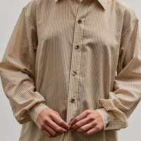 Colbo Office Shirt, Brown & Beige Stripe