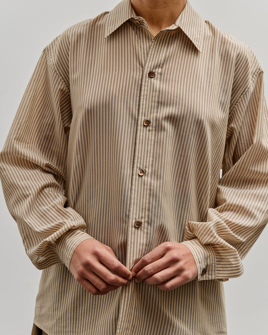 Colbo Office Shirt, Brown & Beige Stripe