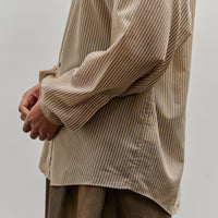 Colbo Office Shirt, Brown & Beige Stripe