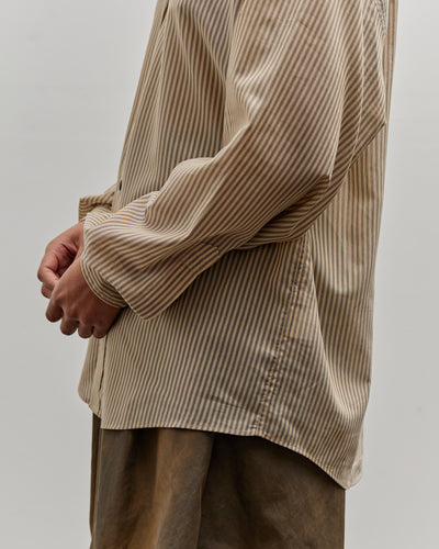 Colbo Office Shirt, Brown & Beige Stripe