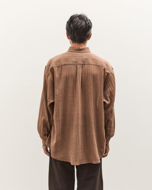 Colbo Office Shirt Unisex, Sheer Crinkled Clay
