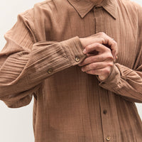 Colbo Office Shirt Unisex, Sheer Crinkled Clay