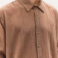 Colbo Office Shirt Unisex, Sheer Crinkled Clay