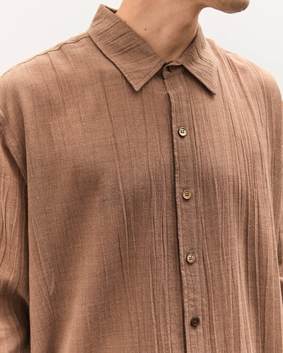 Colbo Office Shirt Unisex, Sheer Crinkled Clay