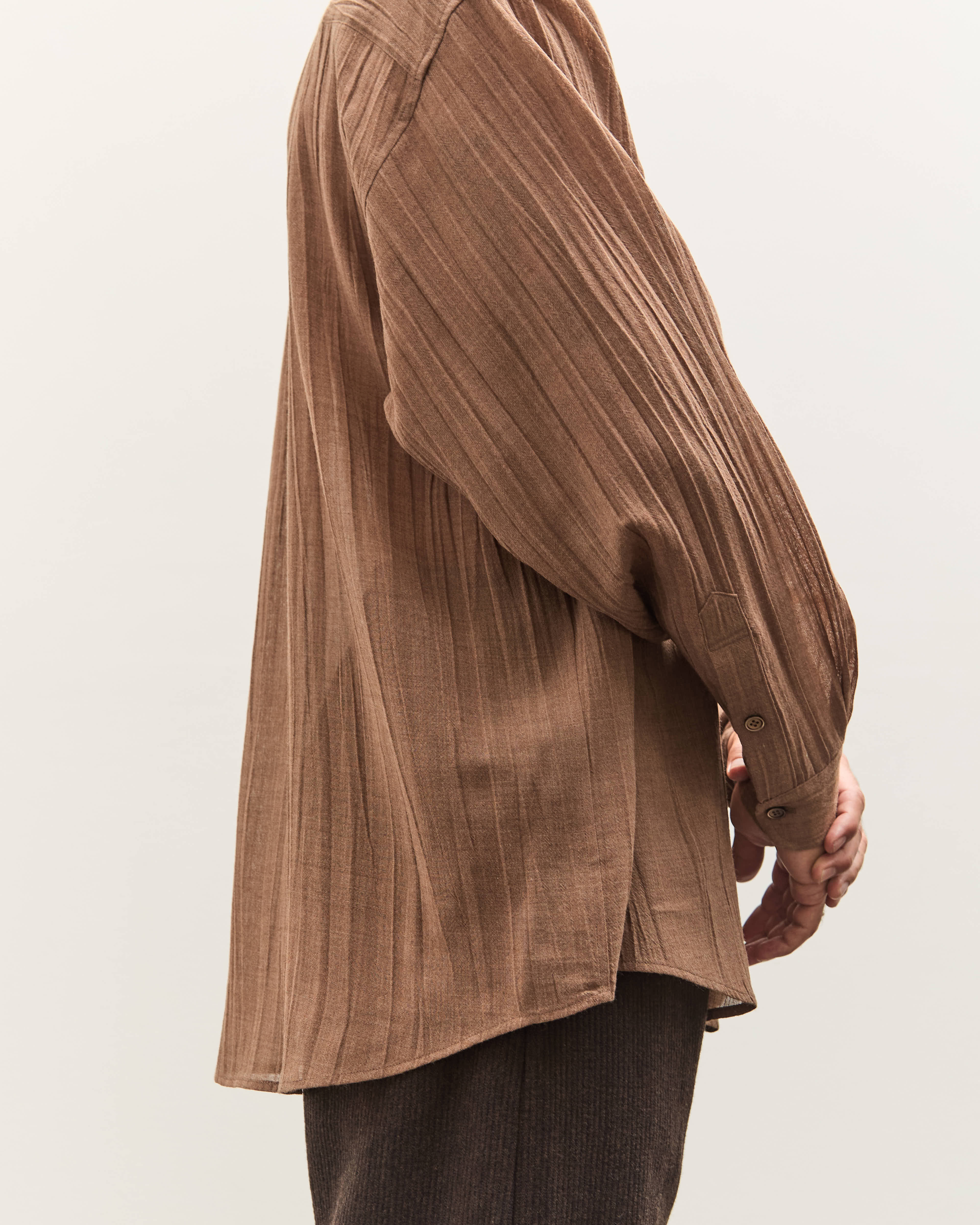 Colbo Office Shirt Unisex, Sheer Crinkled Clay – Glasswing