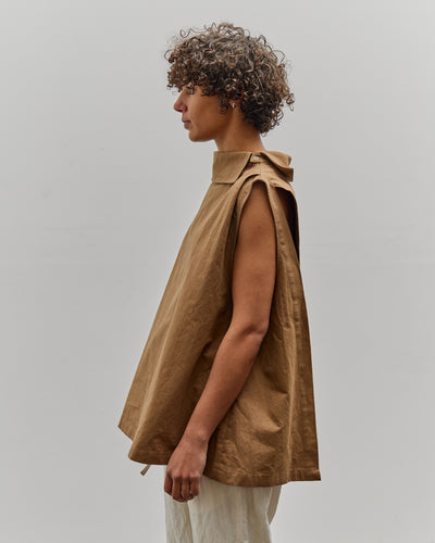 Colbo Side Collar Vest, Ochre