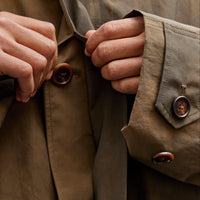 Colbo Trench Coat, Washed Dark Brown