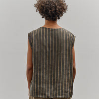 Colbo Vest T, Charcoal & Gold Stripe