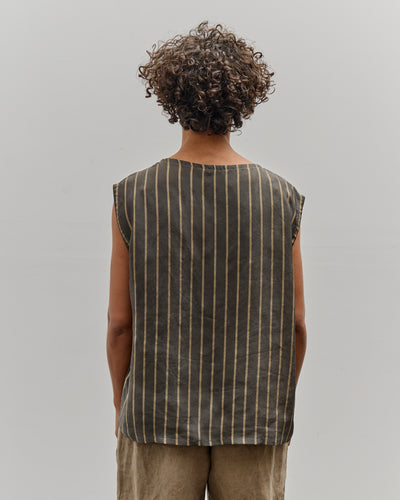 Colbo Vest T, Charcoal & Gold Stripe