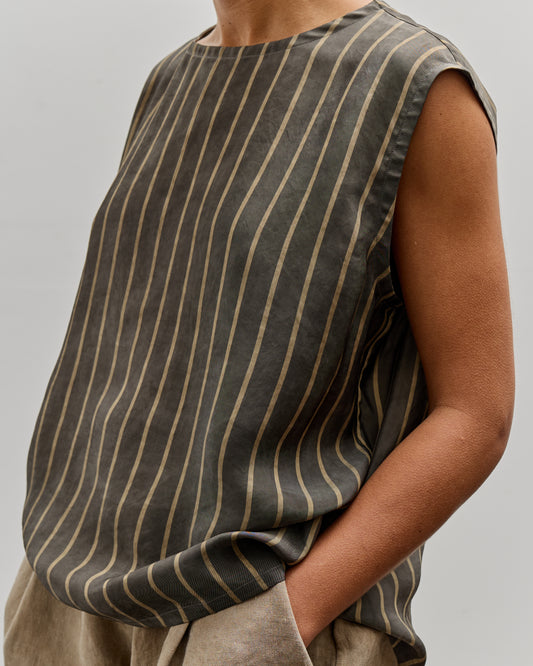 Colbo Vest T, Charcoal & Gold Stripe