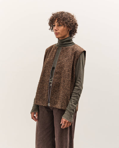 Colbo Zip Vest, Speckled Brown