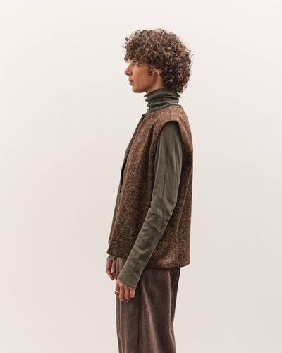 Colbo Zip Vest, Speckled Brown