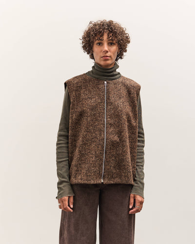 Colbo Zip Vest, Speckled Brown