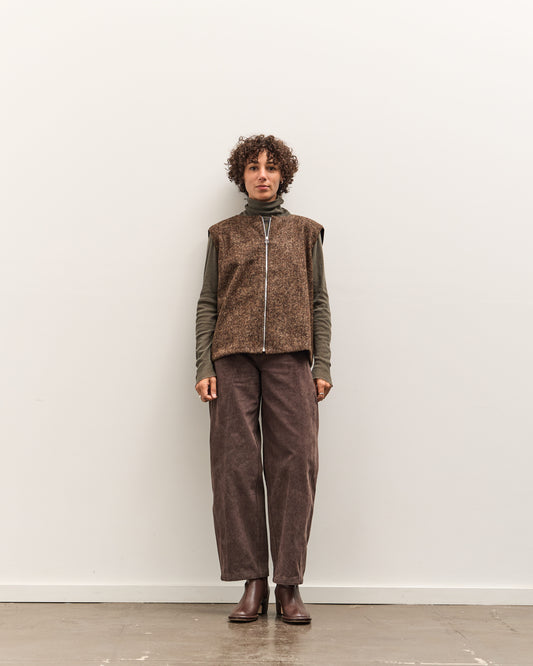 Colbo Zip Vest, Speckled Brown