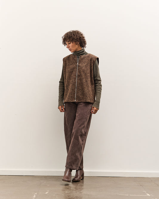 Colbo Zip Vest, Speckled Brown