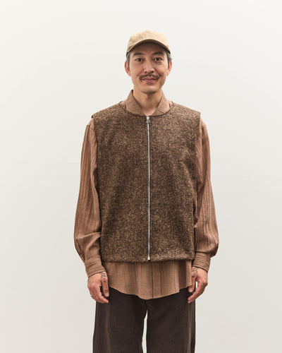 Colbo Zip Vest Unisex, Speckled Brown