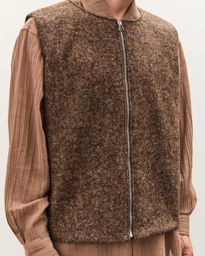 Colbo Zip Vest Unisex, Speckled Brown