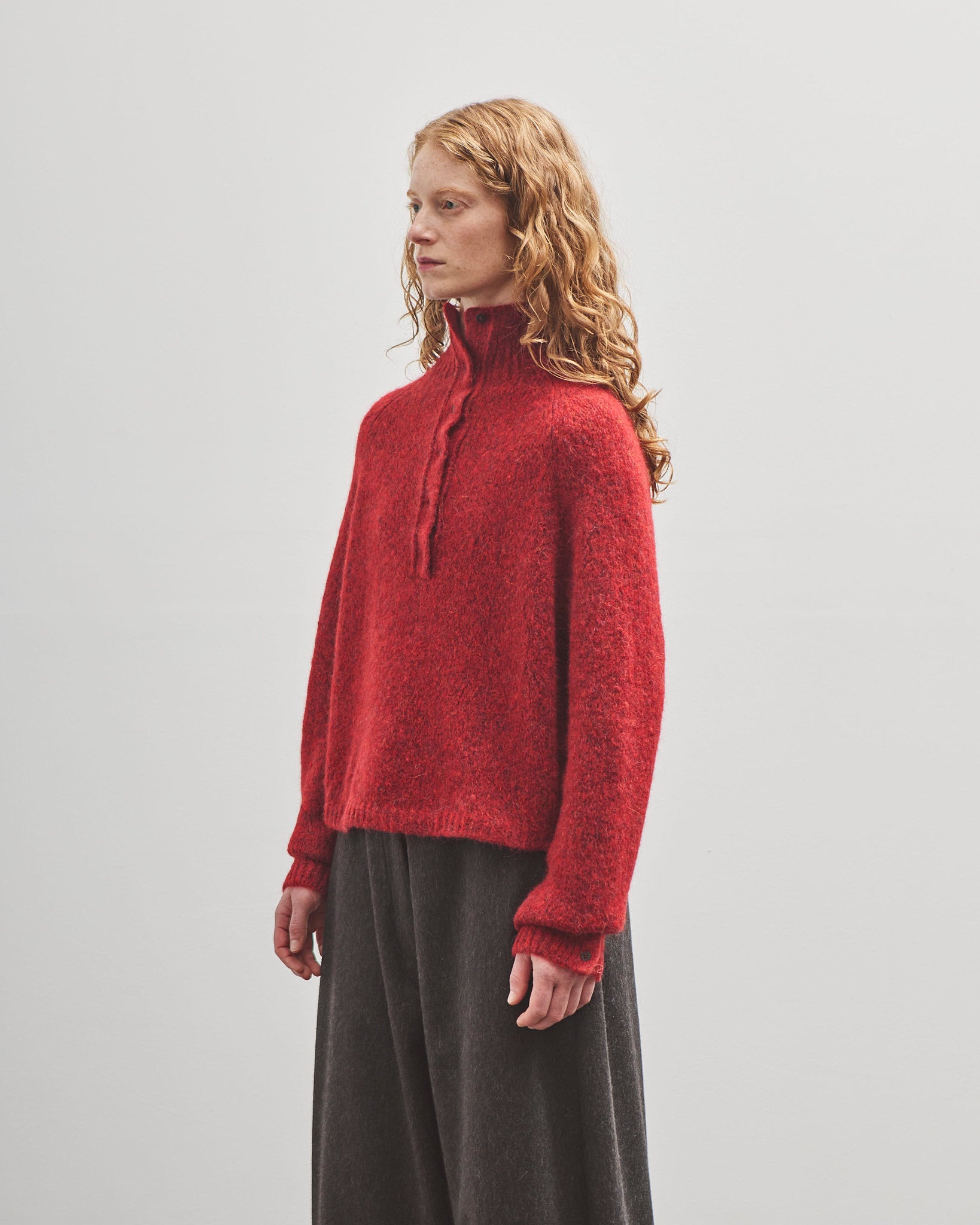 Cordera Baby Alpaca Polo Sweater, Dhalia – Glasswing