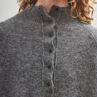 Cordera Baby Alpaca Polo Sweater, Grey