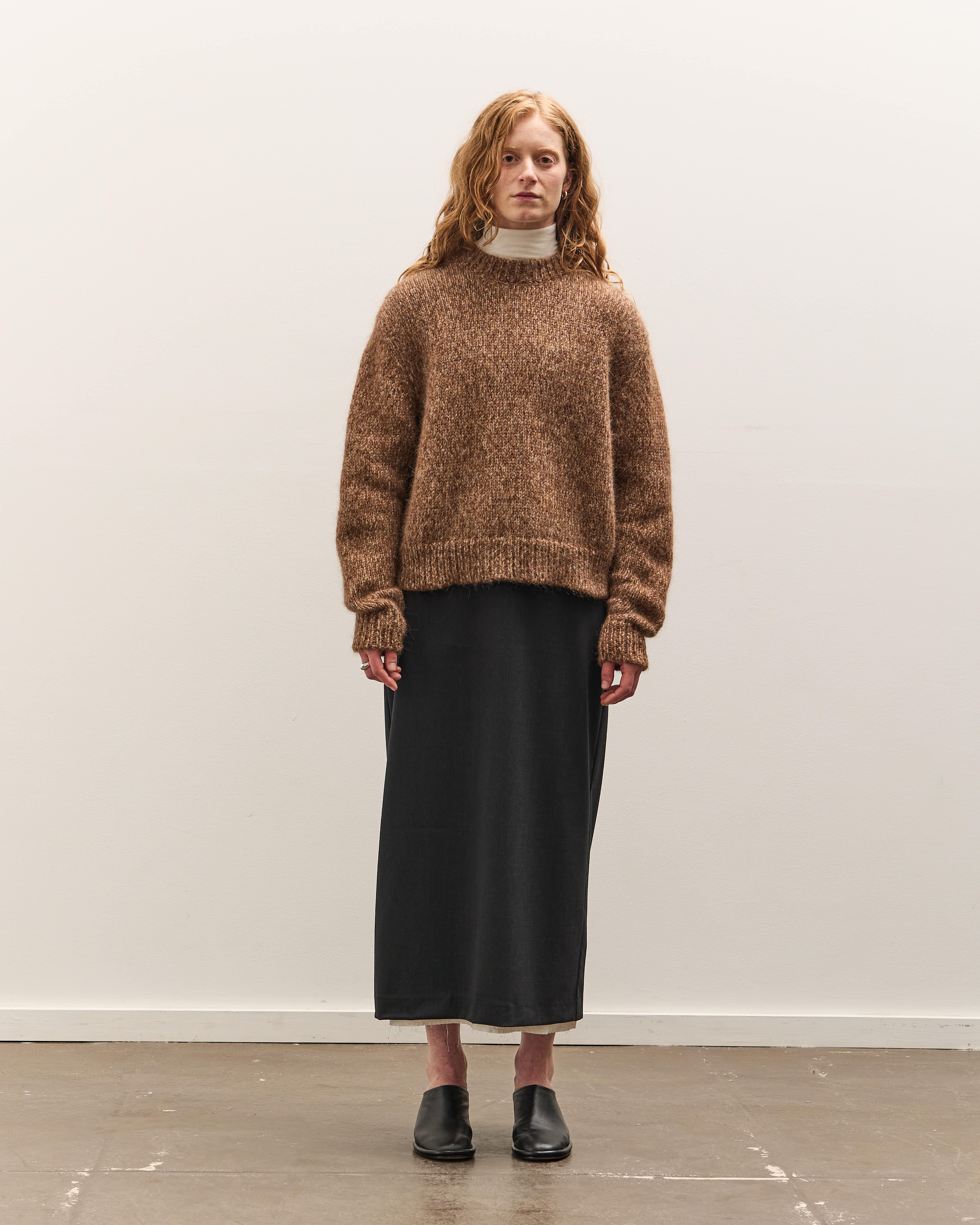 Cordera Chunky Sweater, Brown Melange – Glasswing