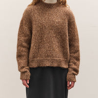 Cordera Chunky Sweater, Brown Melange