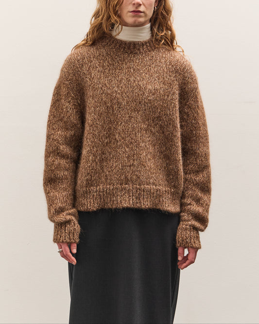 Cordera Chunky Sweater, Brown Melange