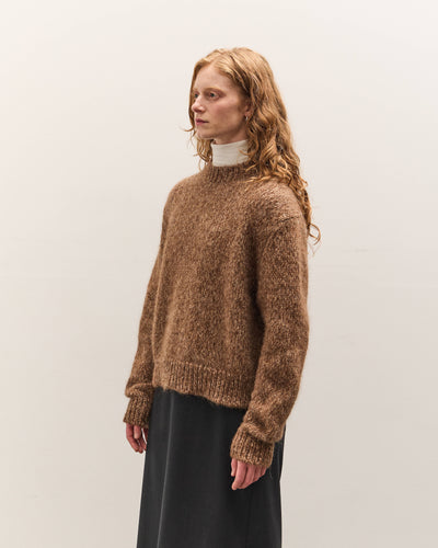 Cordera Chunky Sweater, Brown Melange
