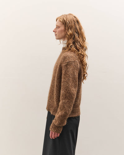 Cordera Chunky Sweater, Brown Melange