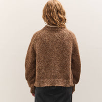 Cordera Chunky Sweater, Brown Melange