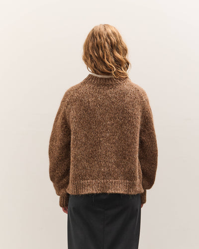Cordera Chunky Sweater, Brown Melange