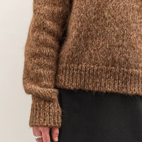 Cordera Chunky Sweater, Brown Melange