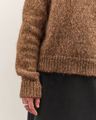 Cordera Chunky Sweater, Brown Melange