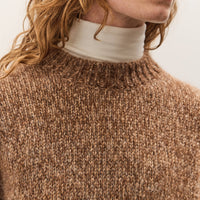 Cordera Chunky Sweater, Brown Melange