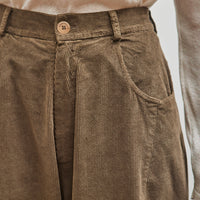 Cordera Cord Baggy Pants, Moss