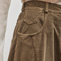 Cordera Cord Baggy Pants, Moss