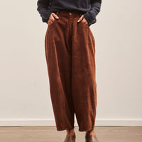 Cordera Corduroy Baggy Pants, Pardo