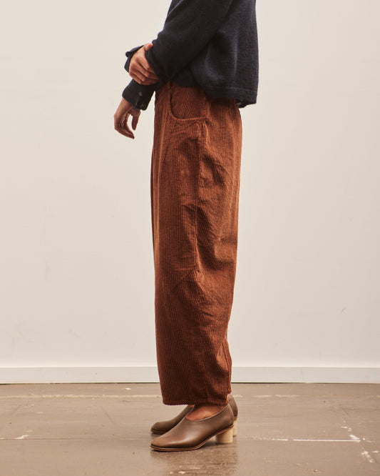 Cordera Corduroy Baggy Pants, Pardo